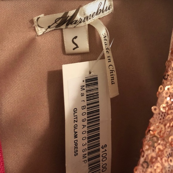 🍁Fall Sale🍁NWT Marineblu Satin and Sparkle Dress - Picture 3 of 4